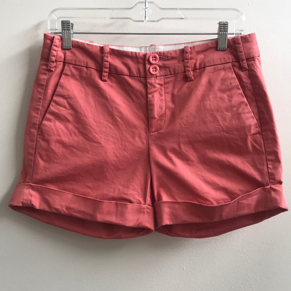 Anthropologie ‘paper boy’ Coral Shorts - size 4